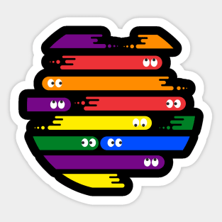 retro vintage videogames funny colorfull lgbt Sticker